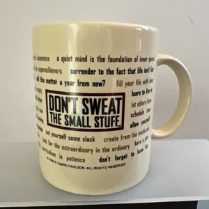 1998 Don't Sweat the Small Stuff 12 oz Mug Companion to Richard Carlson Book